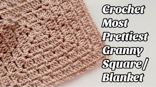 CROCHET PRETTY METHOD GRANNY SQUARE  BLANKET [upl. by Casar417]