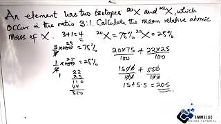 How to Calculate Relative Atomic Mass from Isotopic Composition 1 [upl. by Ennairej521]