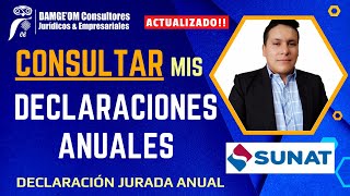 Como ver el detalle de mi Declaración Jurada Anual  SUNAT 2023 Actualizado [upl. by Aehtela651]