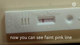 Pregnancy test before missed period Faint pink line  Pregnant or not faintlineonpregnancytest [upl. by Hayashi]