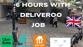 deliveroo rider week days delivery experience Uber eats food delivery jobs UK [upl. by Rubi]