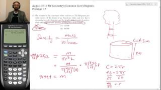 Problem 17 August 2016 Geometry Common Core Regents Exam  JuanTutorscom [upl. by Zebulon572]