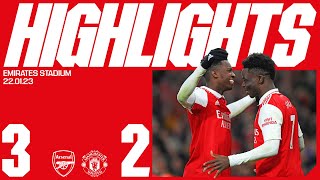 HIGHLIGHTS  Arsenal vs Manchester United 32  Nketiah 2 Saka [upl. by Salomo82]