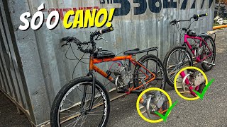 DEIXEI MINHA BIKE MOTORIZADA SÓ O CANO DEU RUIM cortei o escape [upl. by Atinnod]