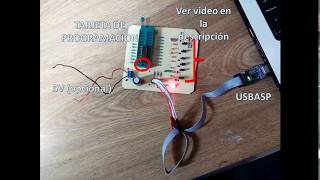 032 Curso Programación de AVR en Ensamblador GRABAR PROGRAMA EN ATtiny2313 CON USBASP [upl. by Nuy]