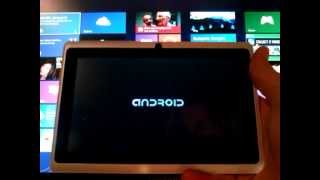 7inch ICS Tablet Running All Winner A13 white andorid 403 60 [upl. by Anaig]