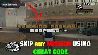 SKIP Missions in GTA SAN ANDREAS Using CHEAT CODE  Pak Gaming [upl. by Nylknarf]