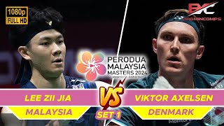 Lee Zii Jia vs Viktor Axelsen  Set 1  Final Malaysia Masters 2024 Badminton [upl. by Hennebery]