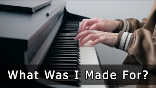 What Was I Made For  Billie Eilish Piano Cover by Riyandi Kusuma [upl. by Hirschfeld]