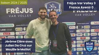 Réaction Jérôme Clère  Fréjus Var Volley 3  0 France Avenir  30 novembre 2024 [upl. by Ynnavoig]