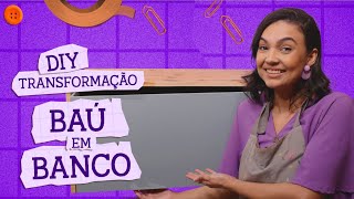 Como transformar um baú em banco Confira dicas DIY [upl. by Uttica]