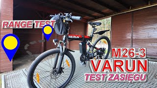 Pełny FULL VARUN M263 Test zasięgu długodystansowy  Range test varunbikes ebike [upl. by Francklyn]