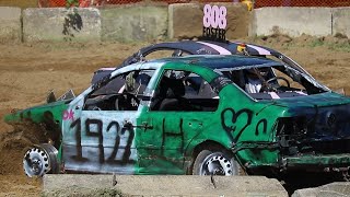 Petrolia Demolition Derby 2024 Stock Mini Cars [upl. by Boigie]