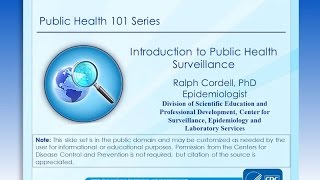 Introduction to Public Health Surveillance [upl. by Uttica164]