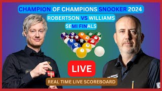 2024 Champion of Champions Snooker LIVE Score UPDATE Semi Finals Williams vs Robertson Nov 16 2024 [upl. by Aelber]