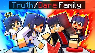 Having a TRUTH or DARE FAMILY in Minecraft [upl. by Assirehc]