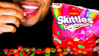 ASMR SKITTLES GUMMIES COMMERCIAL CANDY ORIGINAL FLAVORS VEGAN EATING MOUTH SOUNDS JERRY [upl. by Lletniuq]