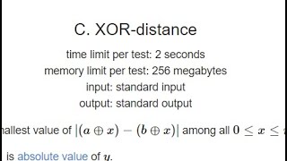 C XORdistance D Blocking Elements  Codeforces Round 922 Div 2 [upl. by Kimberlee]