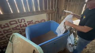 Refilling the feed bin cows loadingfeed [upl. by Colombi]