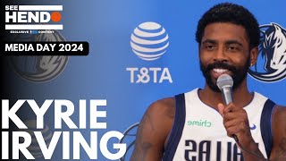 Kyrie Irving Interview Dallas Mavericks Media Day 2024 talks klay Thompson ANTA and Luka Doncic [upl. by Rekrap928]