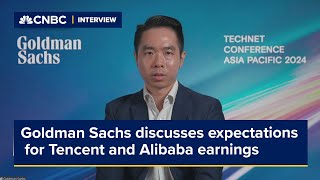 Goldman Sachs discusses its divergent expectations for Tencent and Alibaba earnings [upl. by Conal]