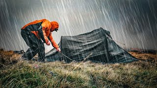 Wild Camping in a Rainstorm  Bad Weather Thrashes my Hilleberg Nallo [upl. by Chip]