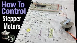 How To Control Stepper Motors With Microcontrollers  التحكم بالمحرك الخطوى  كورس ميكروكنترولر [upl. by Jacobo]