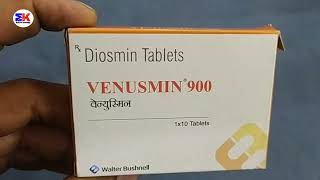 Venusmin 900 Tablet  Diosmin Tablet  Venusmin 900 Tablet Uses Benefits Dosage Review in Hindi [upl. by Binetta]