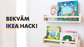 How to hang IKEA BEKVÄM shelf hack as kids books display [upl. by Duke953]