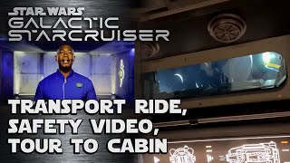 Transport Ride from Earth to Halcyon Safety Video Tour to Cabin  Star Wars Galactic Starcruiser [upl. by Eerrehs]