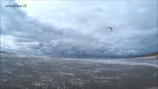 Backroll Kiteloop Crash Palanga Kiteboarding Lithuania [upl. by Aiekan]