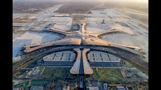 Beijing Daxing International Airport China  Birds Eye View  20062021  4K [upl. by Bettine]