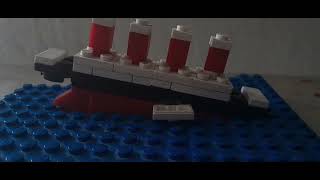 lego titanic stop motion sinking theory 2012 [upl. by Enttirb]