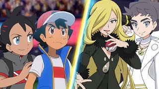 Pokemon Battle Ash and Goh Vs Cynthia and Diantha [upl. by Marcella767]