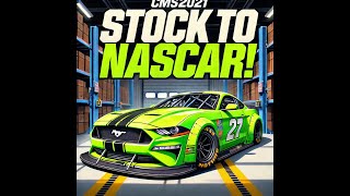 From Stock to NASCAR Lime Green Mustang Transformation  CMS2021 [upl. by Ivad]