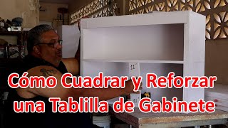 Cómo Cuadrar y Reforzar una Tablilla de Gabinete en pvc [upl. by Adnalahs279]