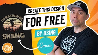 Creating A TShirt Design With Canva the FREE TShirt Design Website  Vintage Sunset Curve Tutorial [upl. by Ocana]