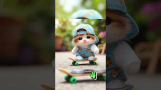 Gatos en PATINETAS parte 3 gatos cat cutecat [upl. by Kristoforo]