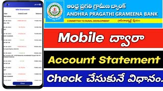 How to Check APGB Bank Account Statement Online  Andhra Pragathi Grameena Bank [upl. by Enedan]