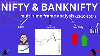 NIFTY amp BANKNIFTY multi time frame analysis  SUNDAY SPECIAL  13102024 [upl. by Ninahs]