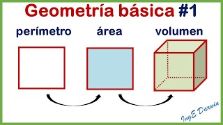 Perímetro área y volumen de figuras geométricas cuadrado y cubo  Episodio 1 [upl. by Kenji]