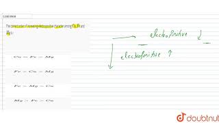 The correct order of increasing electropositive character among Cu  Fe and  Mg is [upl. by Adnolaj]