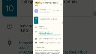 Infosys interview started sending schedule  openings Infosys jobs creative shorts viral [upl. by Eniamsaj]