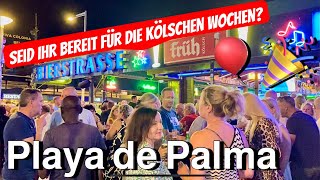 Playa de Palma🌴🏖️MALLORCA island😍NEW Kölsche Woche die „große Partywoche“ TOP🎈🎉spain mallorca vlog [upl. by Ekaj]