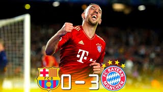 Barcelona 0  3 Bayern Munich ● UCL 2013  Extended Highlights amp Goals [upl. by Ajam]