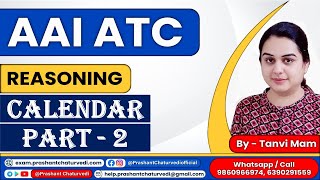 AAI ATC REASONING PREPARATION BY TANVI MAM  CALENDAR PART  2  AAI ATC ONLINE COACHING [upl. by Magee]