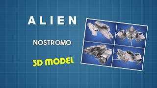 Nostromo 3D Studio Model Project [upl. by Ketchan]