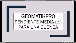 Pendiente Media  para una Cuenca ArcGIS [upl. by Nospmas]