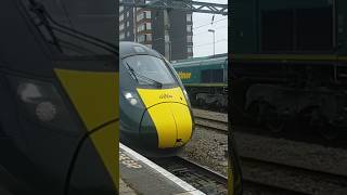 GWR 800 126 departs Swindon for Cheltenham Spa from London Paddington train railwayshorts [upl. by Ahtiek]