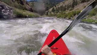 Kayaking video of the North Fork of the Payette River level 1610 cfs lower 5 [upl. by Etiuqal897]